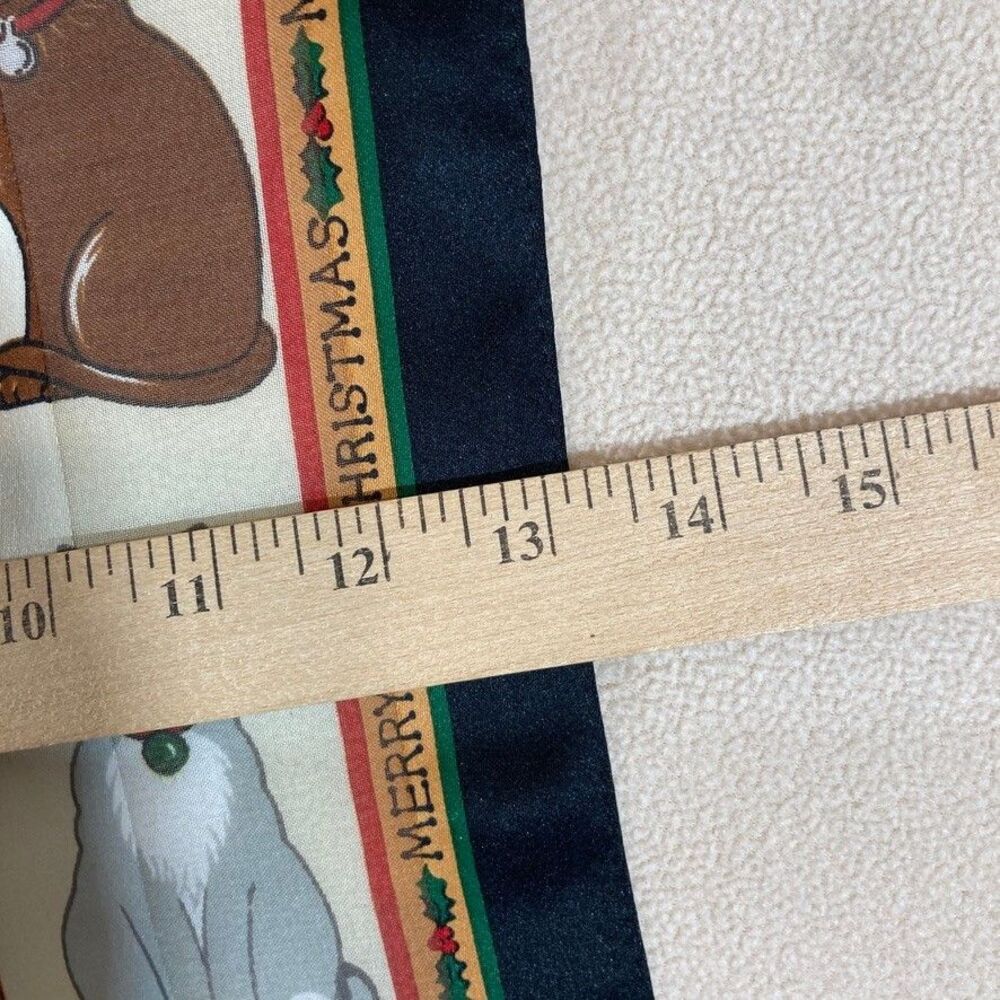 Vintage Christmas Cat Meow Neck Scarf Polyester Santa Hats‎ 57in. X 13in. - Picture 5 of 7